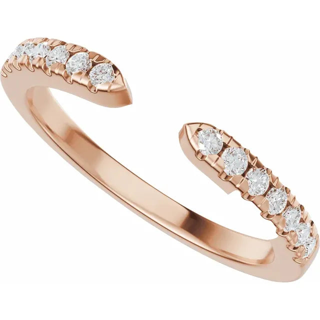 1/6 CTW Diamond Open Band - 14K Rose Gold