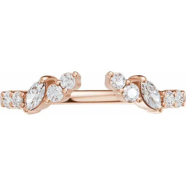 1/4 CTW Diamond Open Band - 14K Rose Gold