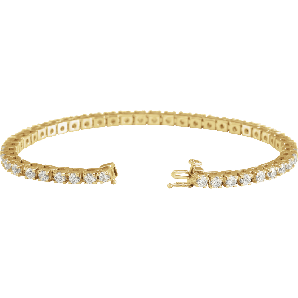 14K Yellow Gold 4 CTW Lab Diamond Tennis Bracelet
