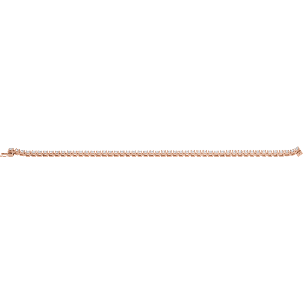 14K Rose Gold 4 CTW Lab Diamond Tennis Bracelet