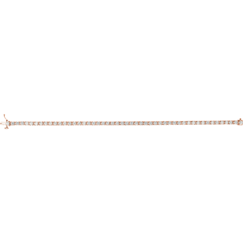 14K Rose Gold 4 CTW Lab Diamond Tennis Bracelet