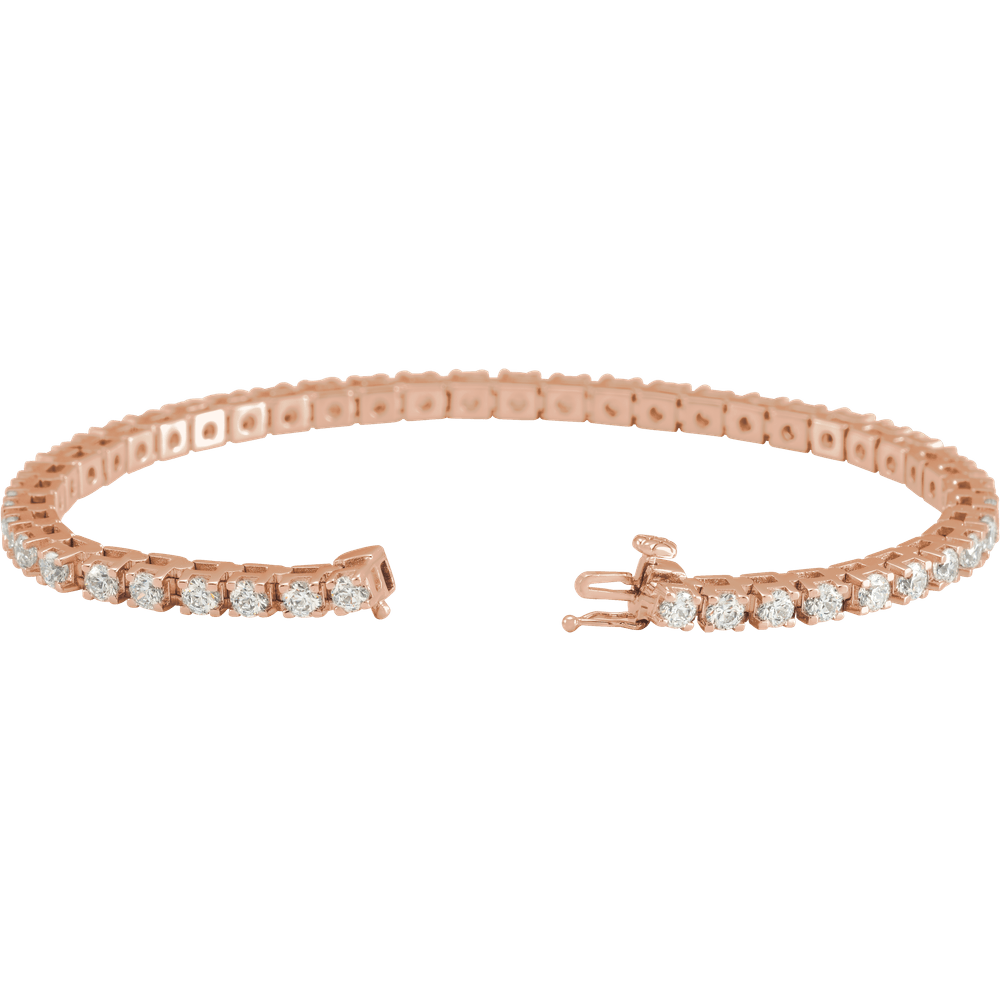 14K Rose Gold 5 CTW Lab Diamond Tennis Bracelet