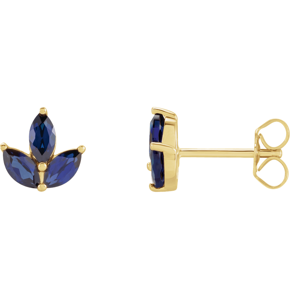 14K Gold Natural Blue Sapphire