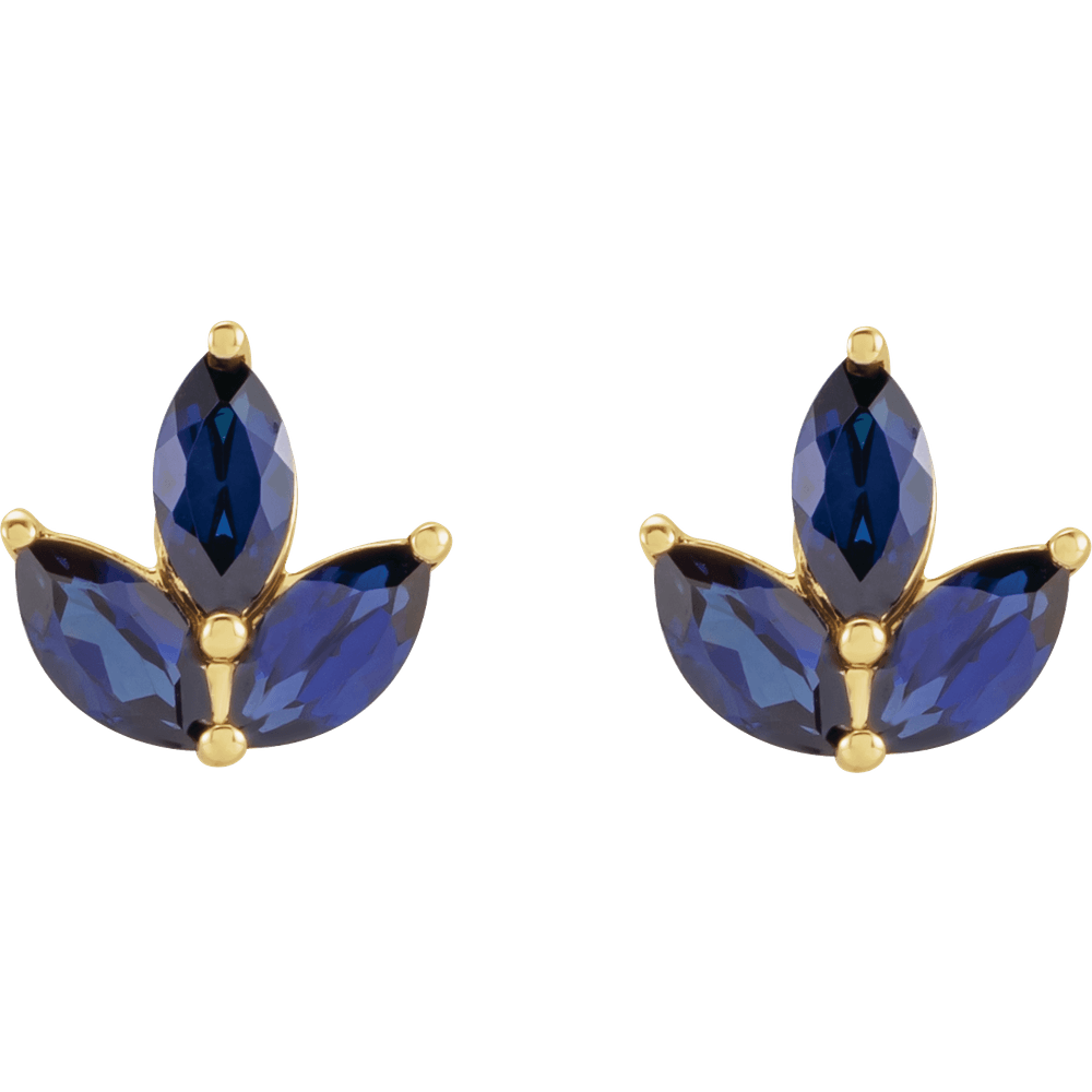 14K Gold Natural Blue Sapphire