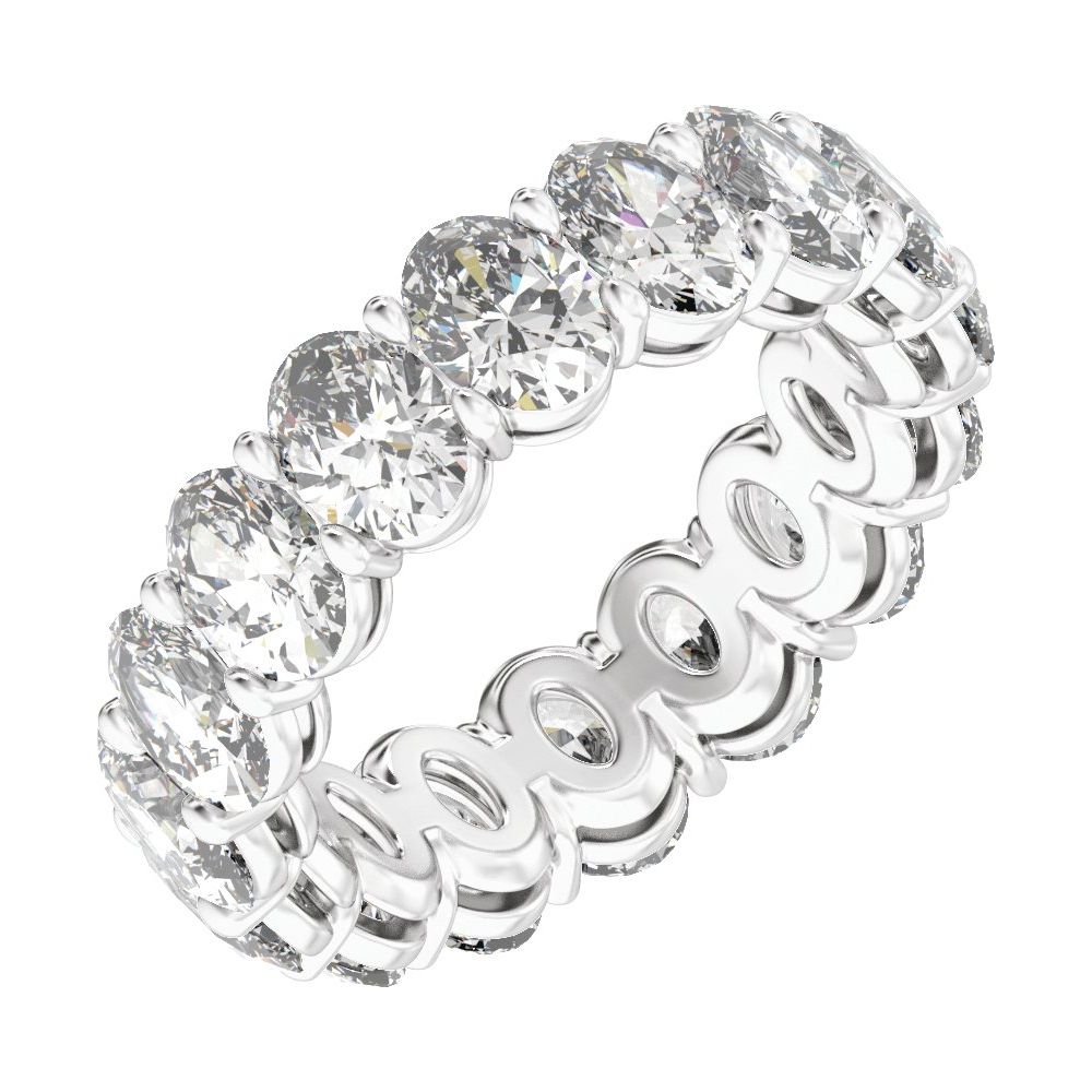 Oval Diamond 7 | 8 Carats - 14K White Gold