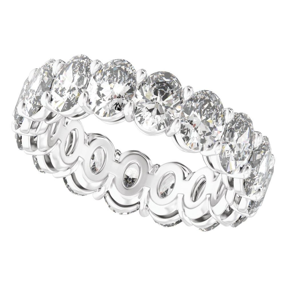 Oval Diamond 7 | 8 Carats - 14K White Gold