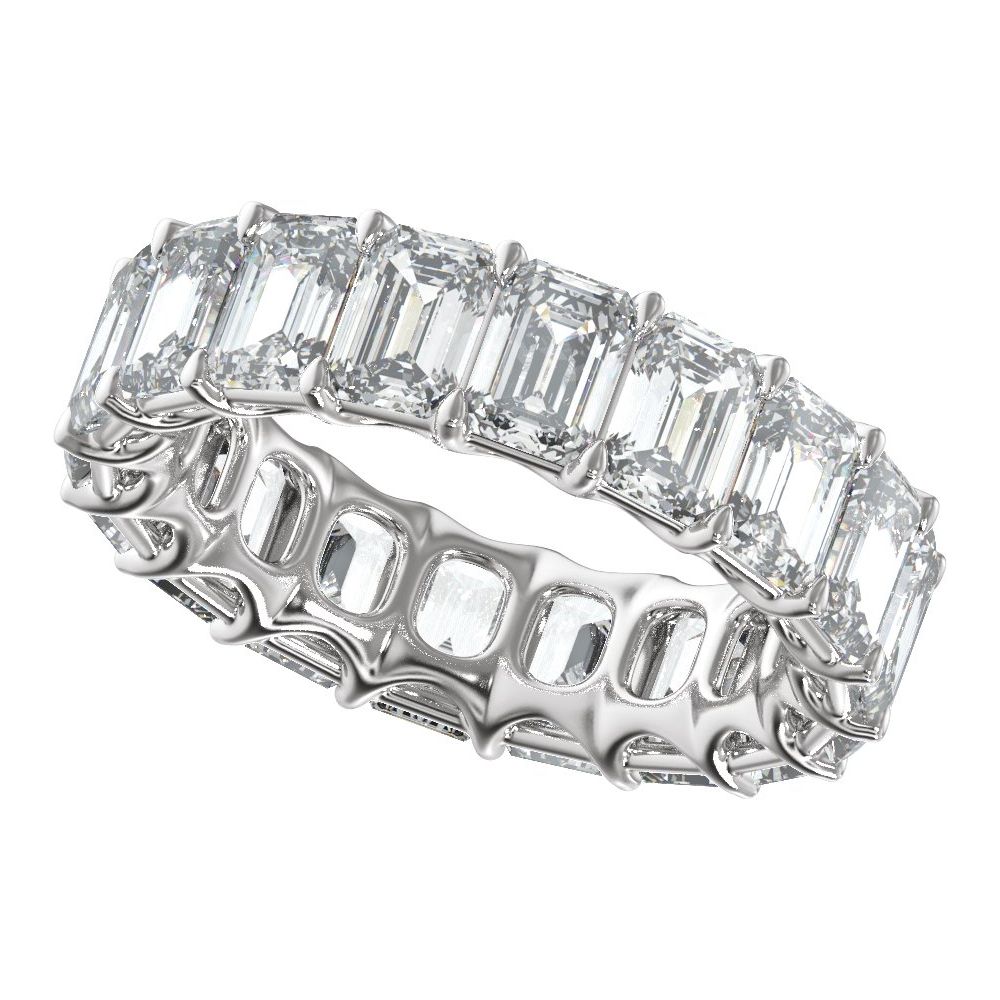 Emerald Diamond 12 | 13 Carats - 14K White Gold