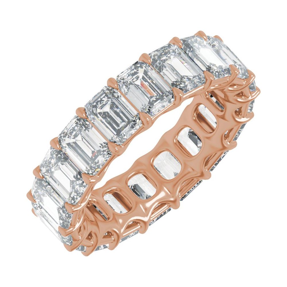 Emerald Diamond 12 | 13 Carats - 14K Rose Gold