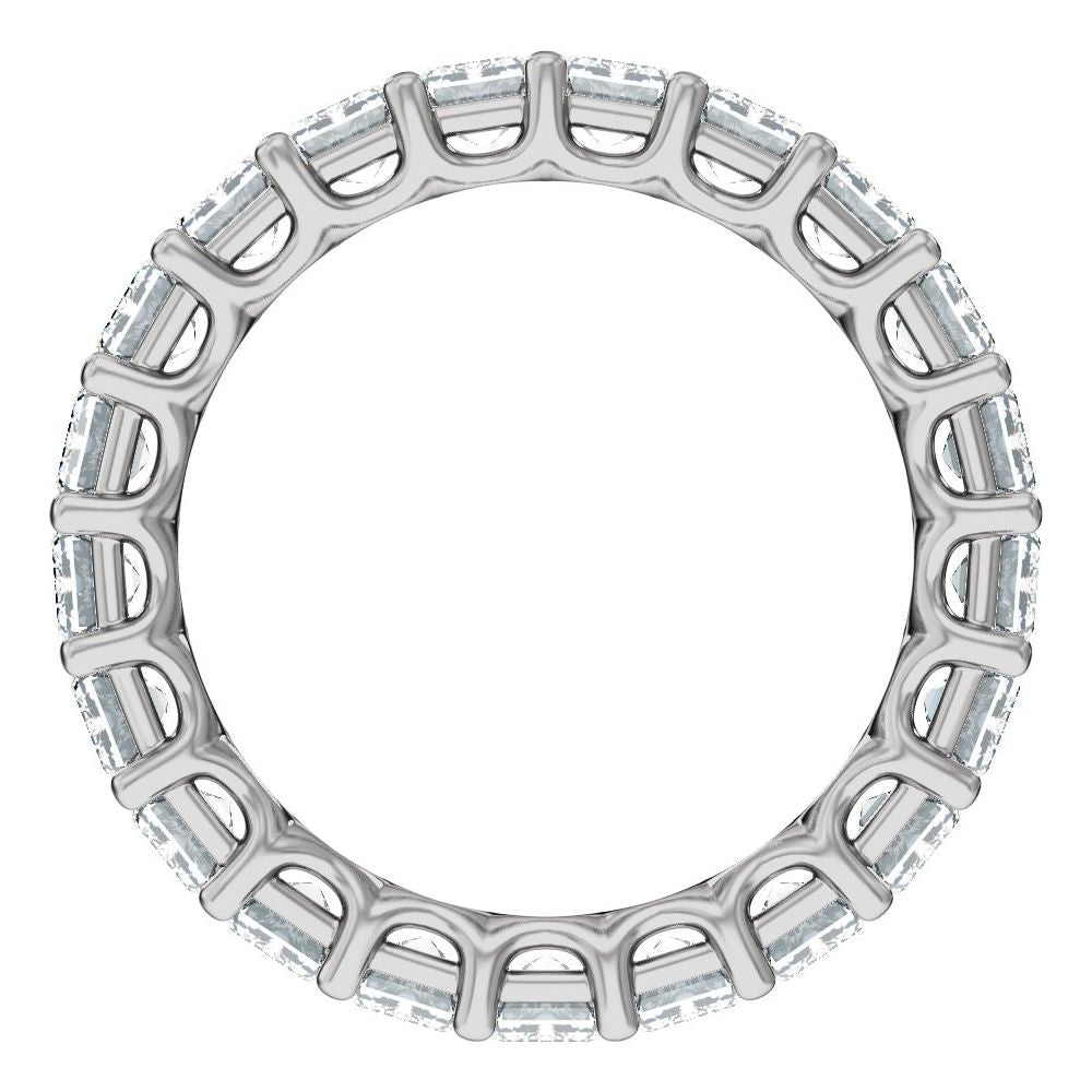 Emerald Diamond 6 Carats - 14K White Gold