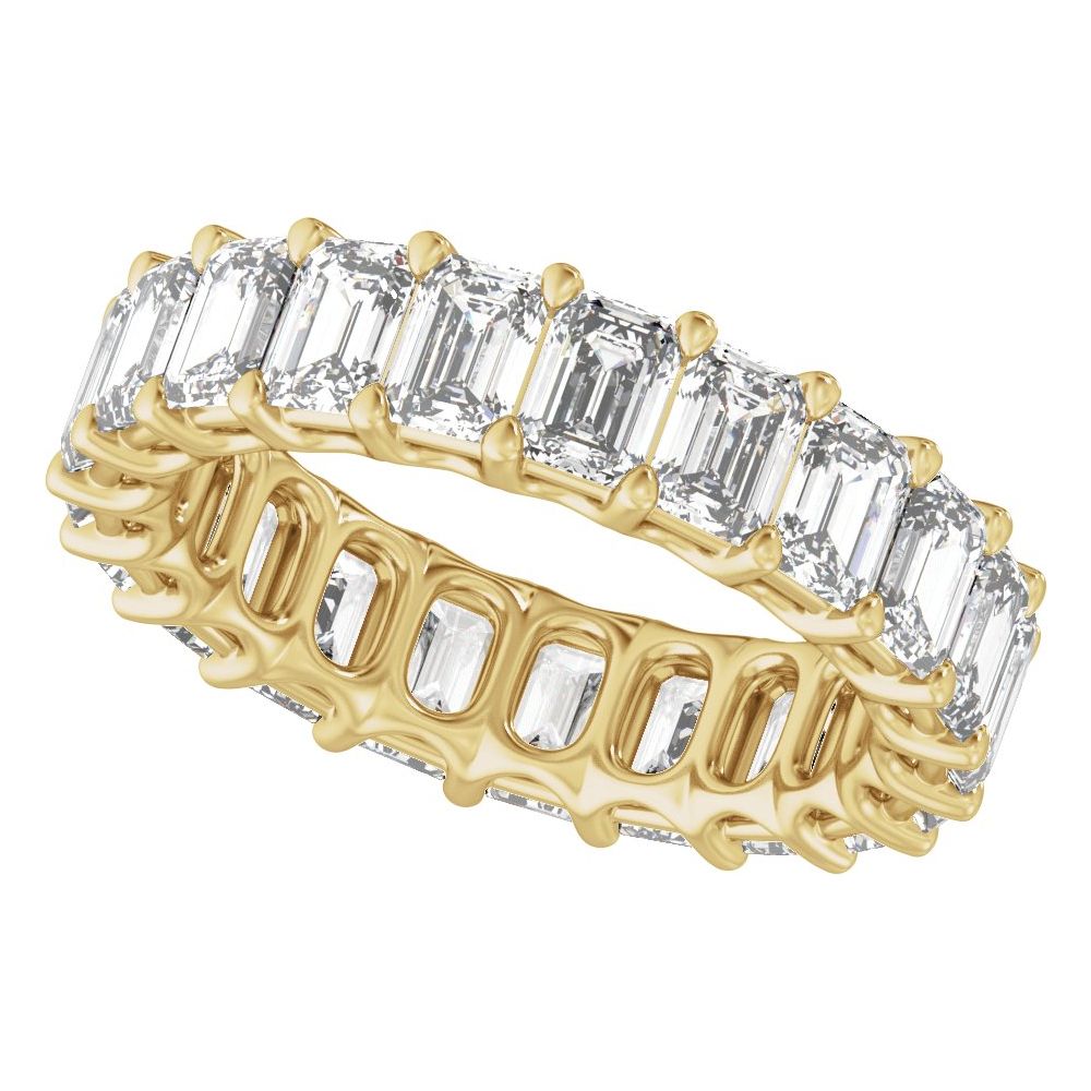 Emerald Diamond 6 Carats - 14K Yellow Gold