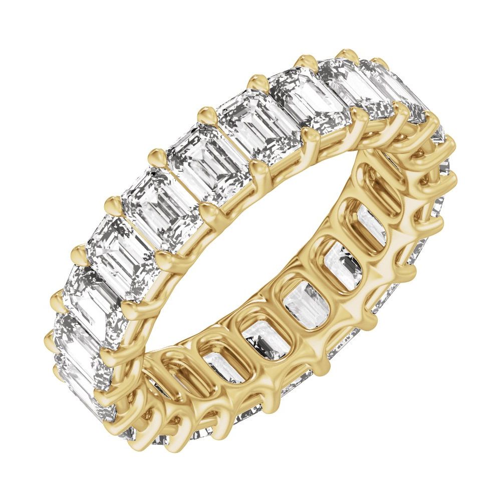 Emerald Diamond 6 Carats - 14K Yellow Gold