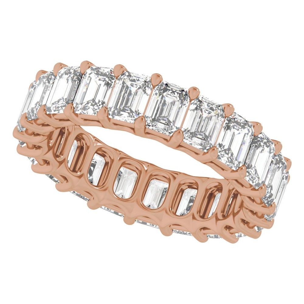 Emerald Diamond 6 Carats - 14K Rose Gold