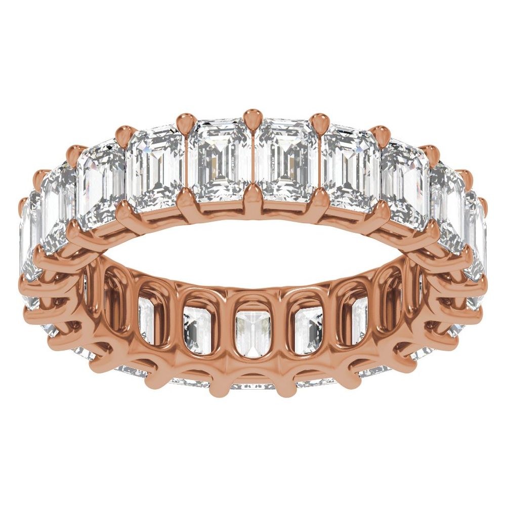 Emerald Diamond 6 Carats - 14K Rose Gold