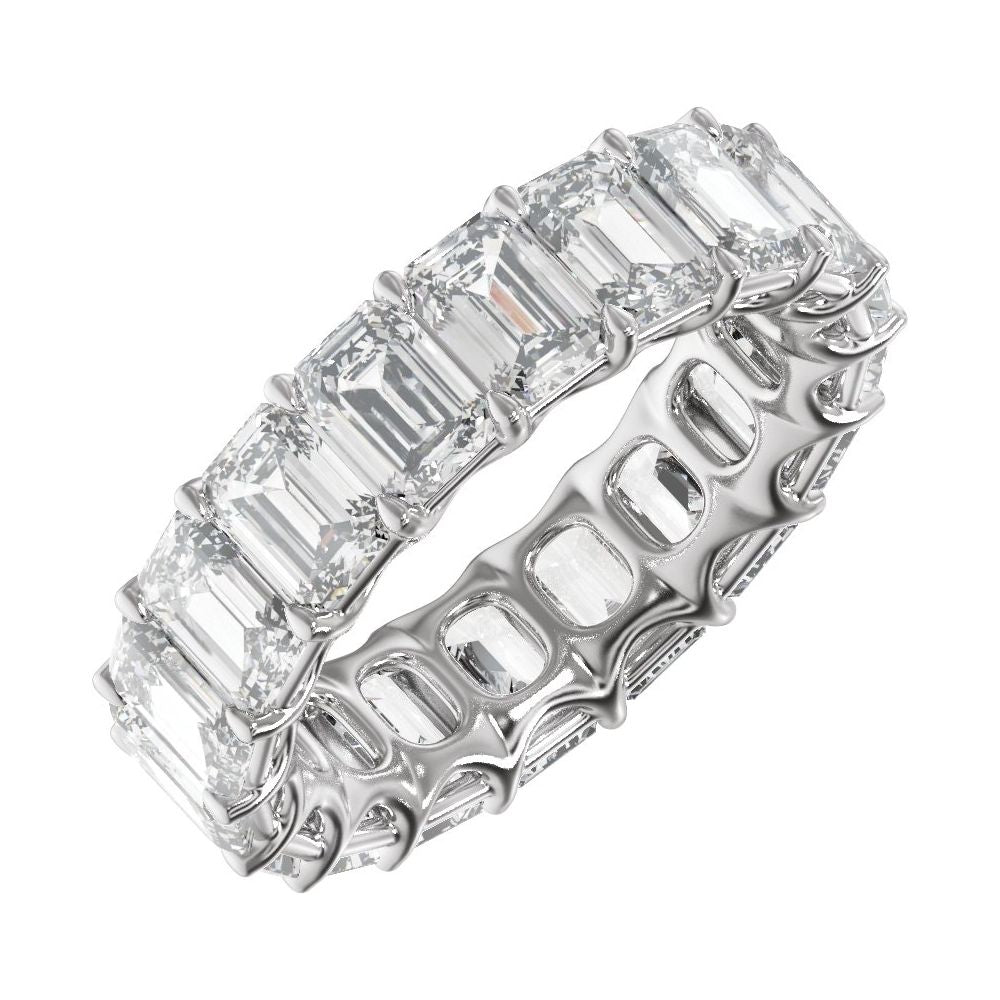 Emerald Diamond 9 | 10 Carats - 14K White Gold