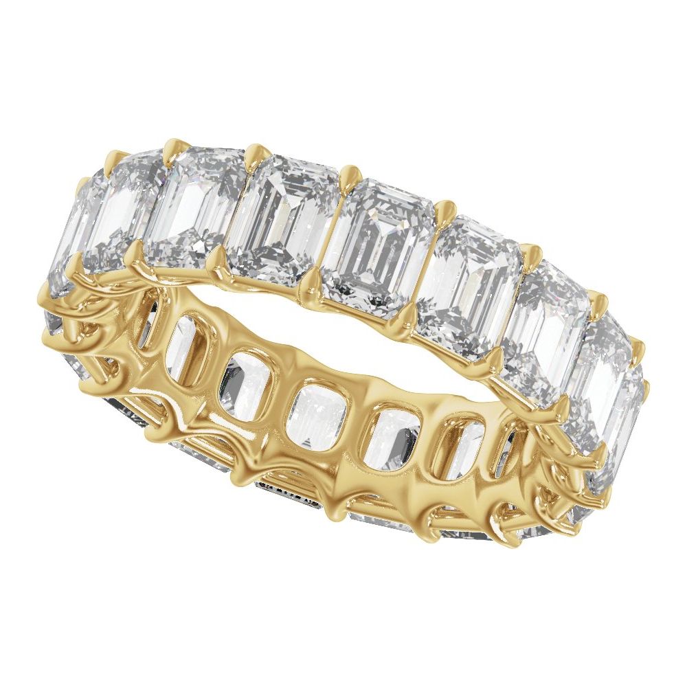 Emerald Diamond 9 | 10 Carats - 14K Yellow Gold