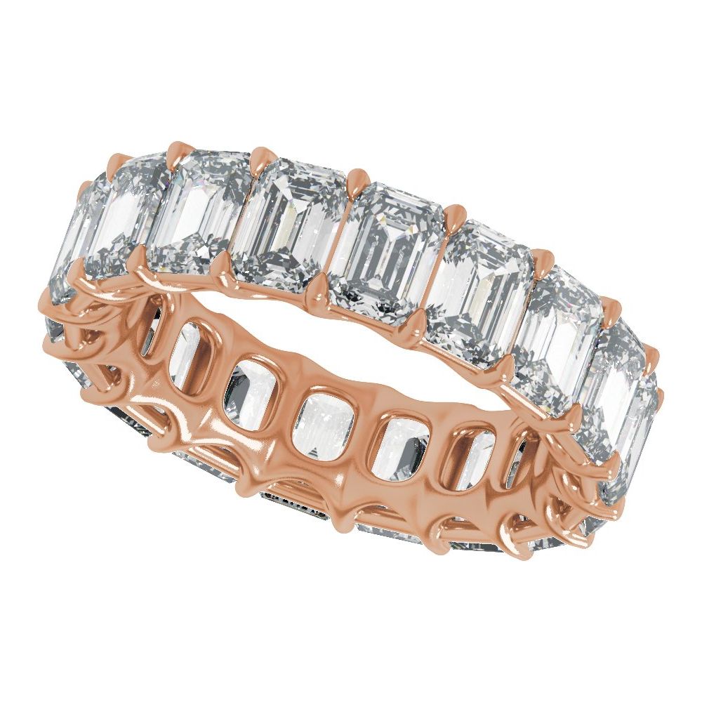 Emerald Diamond 9 | 10 Carats - 14K Rose Gold