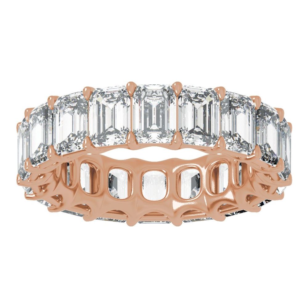 Emerald Diamond 9 | 10 Carats - 14K Rose Gold