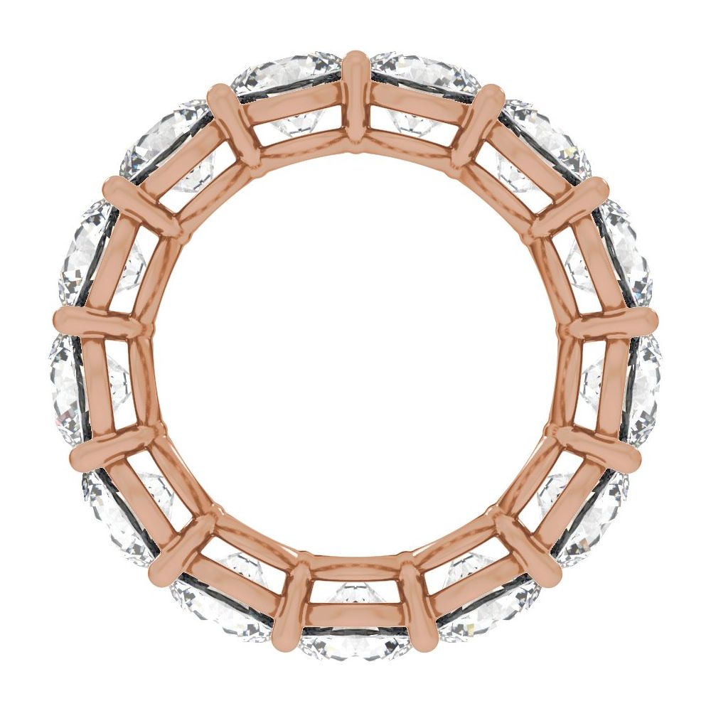 Round Diamond 9 | 10 Carats - 14K Rose Gold