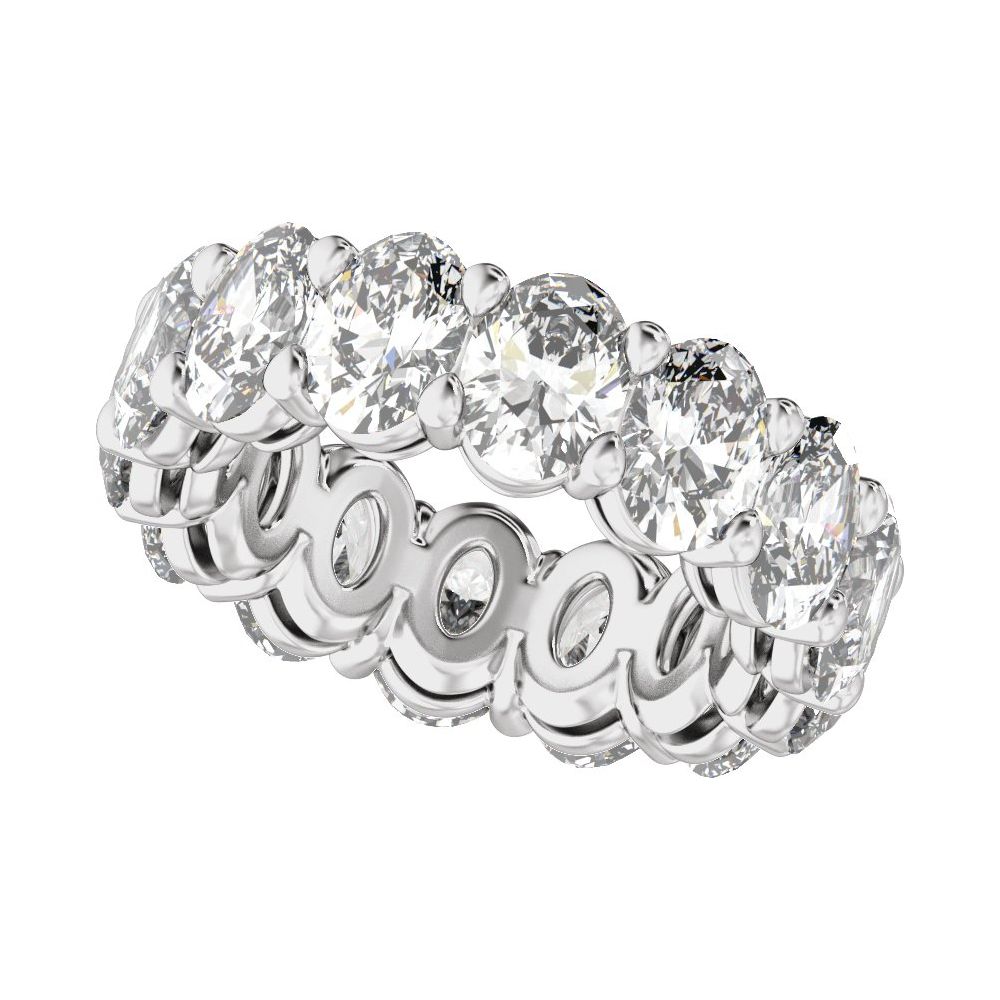 Oval Diamond 5 Carats - 14K White Gold