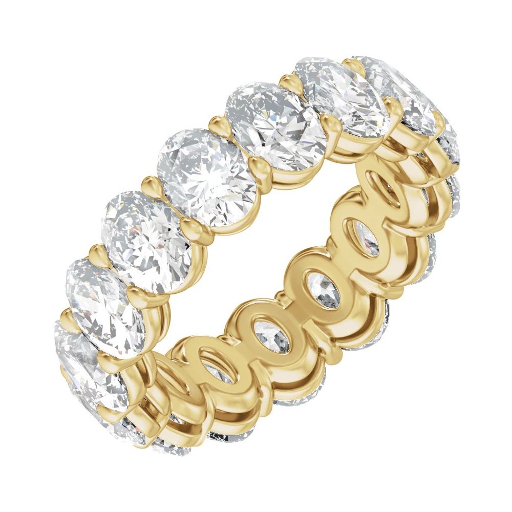 Oval Diamond 5 Carats - 14K Yellow Gold
