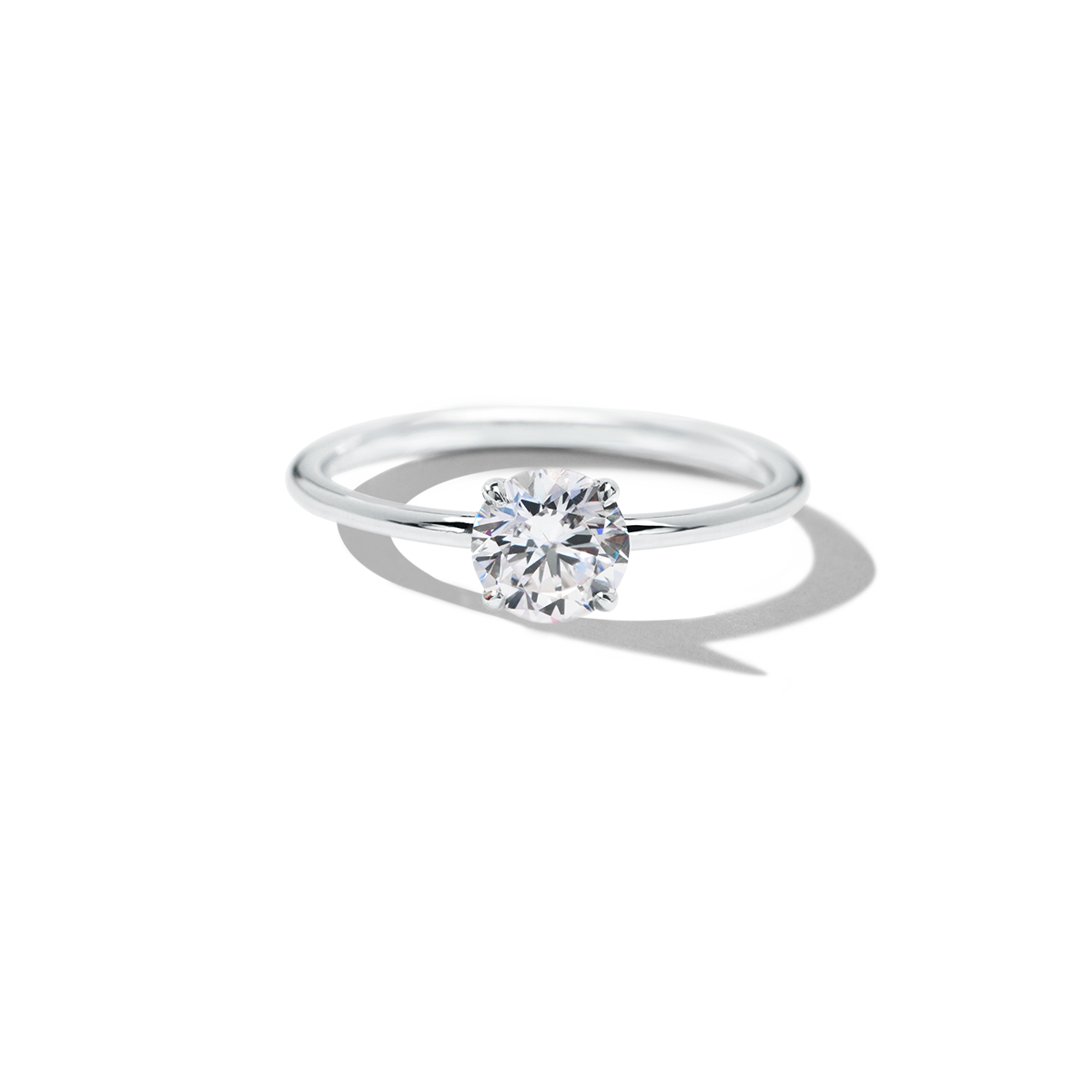 18K Gold Solitaire Engagement Ring
