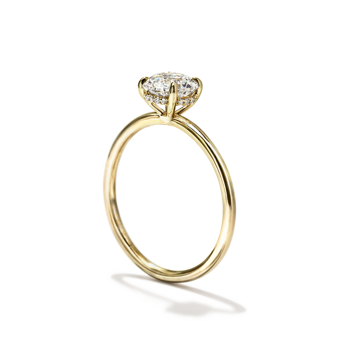 18K Gold Hidden Halo Solitaire