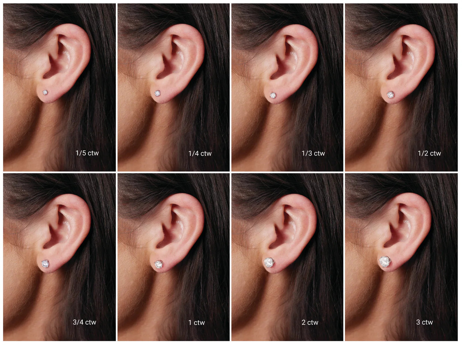 Large Stud Earrings - Round