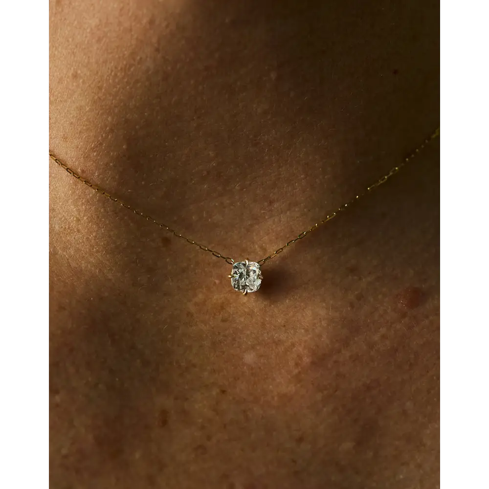 14K Yellow Gold Cushion Pendant