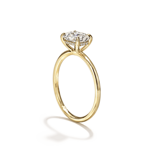 18K Gold East-West Hidden Halo