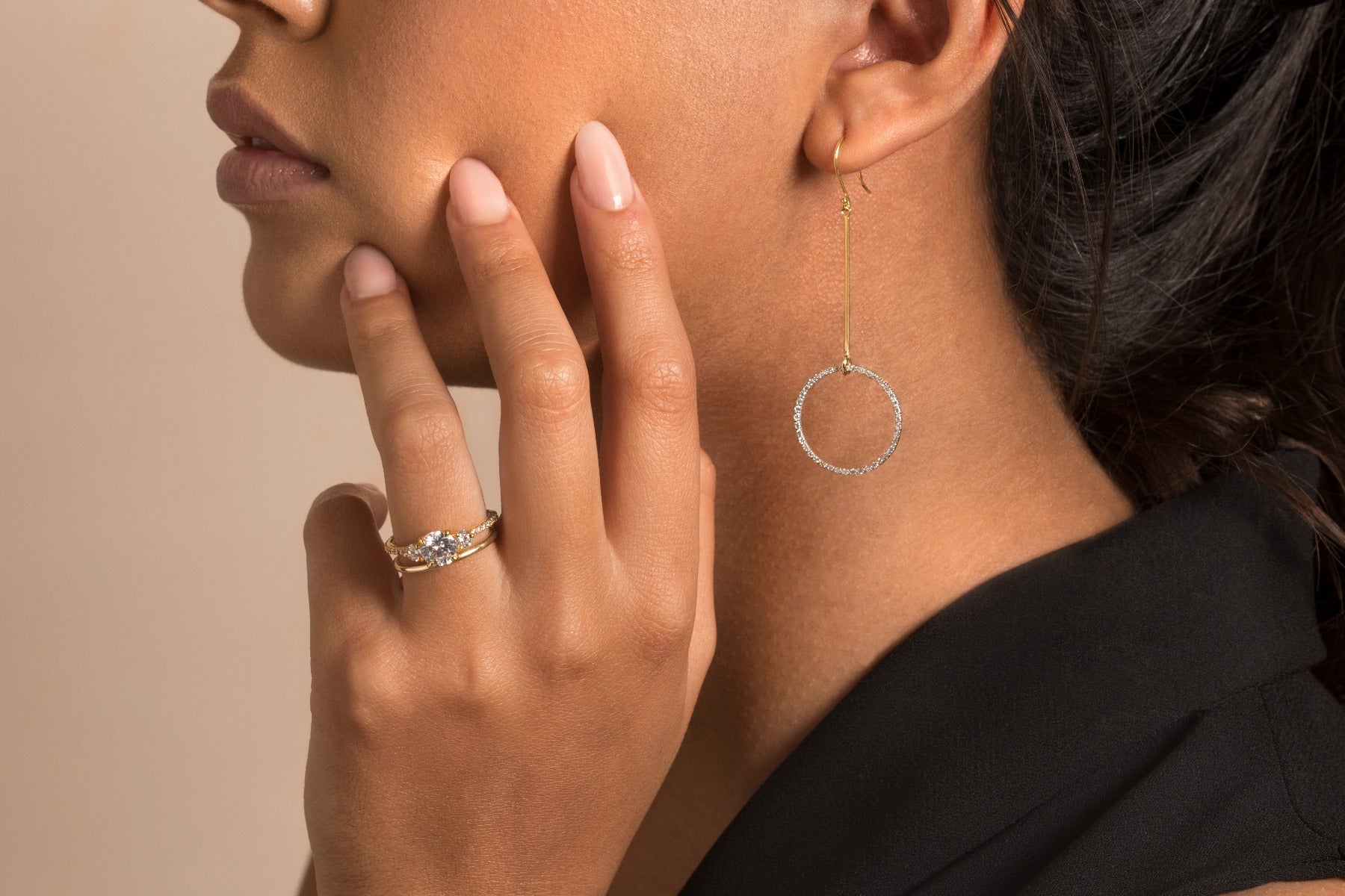 3 Lab Diamond Pave