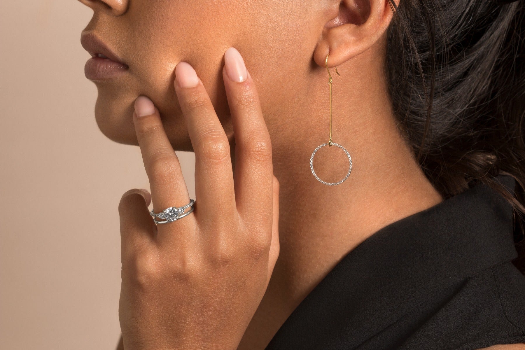 3 Lab Diamond Pave