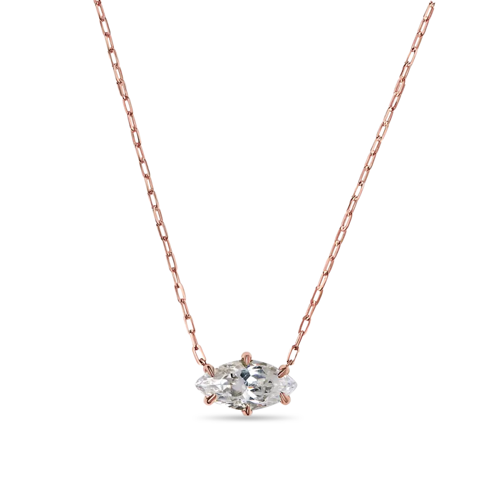 MARQUISE PENDANT - 14K Rose Gold / Marquise