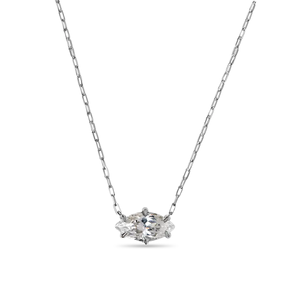 MARQUISE PENDANT - 14K White Gold / Marquise