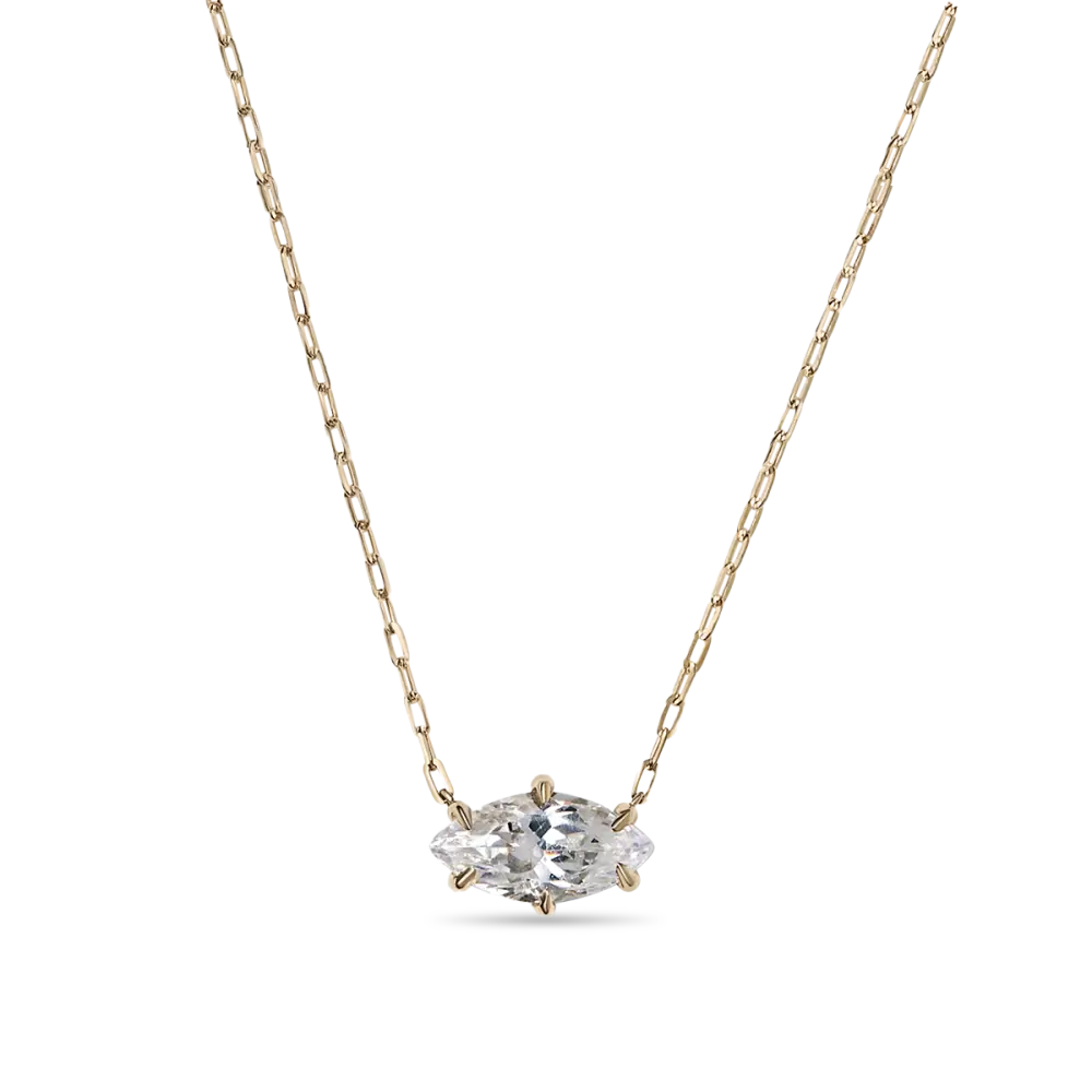 MARQUISE PENDANT - 14K Yellow Gold / Marquise