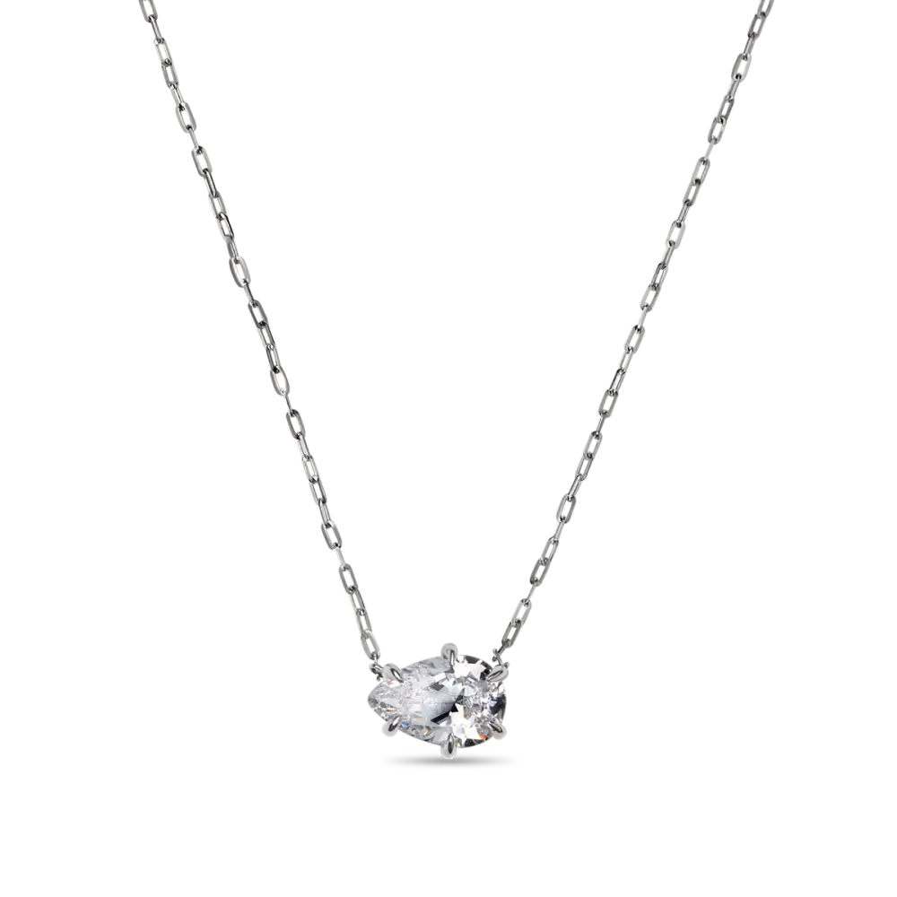 PEAR PENDANT - 14K White Gold / Pear