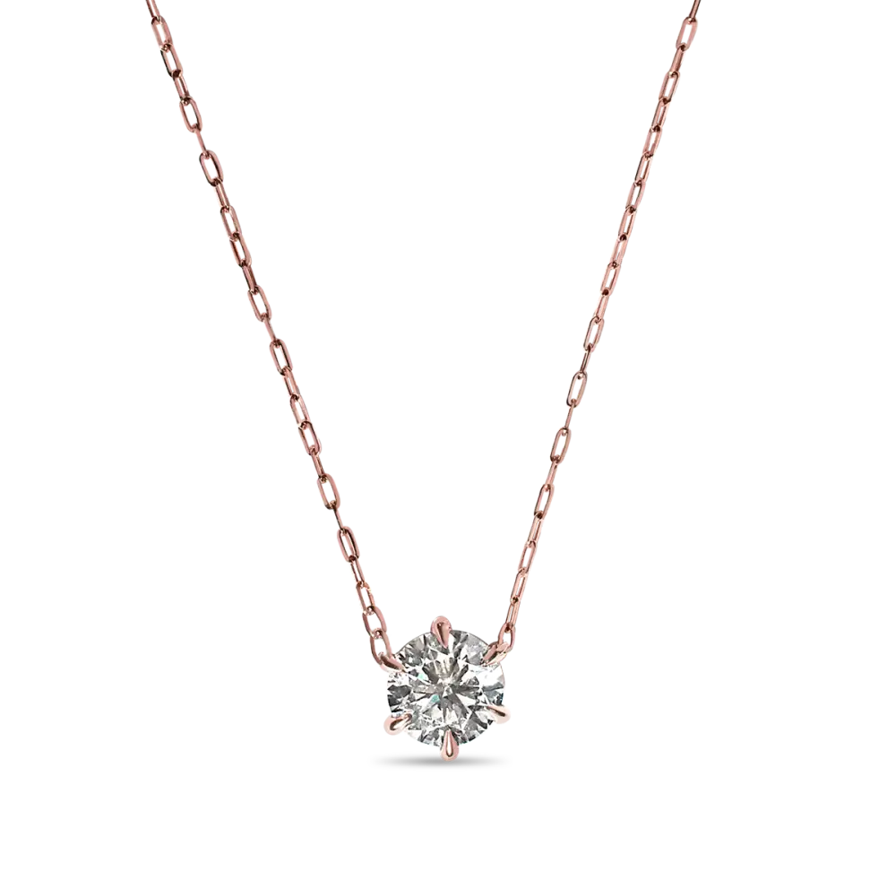 ROUND PENDANT - 14K Rose Gold / Round