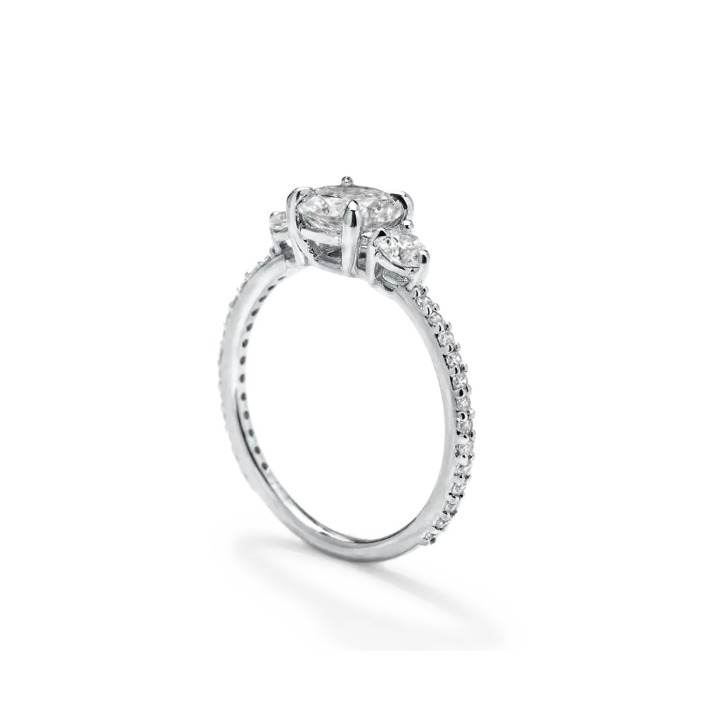 SERAFINA - LAB THREE STONE PAVE - Engagement Ring